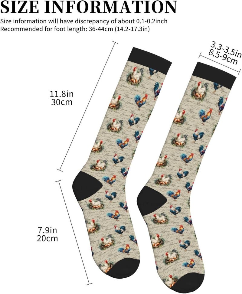 thmnj Compression Socks Knee High Support Socks for Women Men Circulation Stockings for Athletic Running Cycling Flying - Image 2